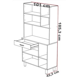 Keukenkast - AEMELY 6-Deurs Keukenkast 'Pasta'