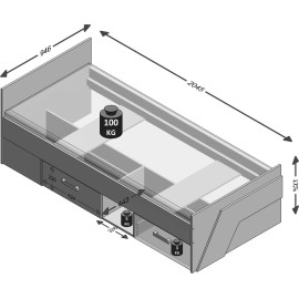 FMD Functioneel ledikant NONA met bergruimte  FMD Functioneel ledikant NONA met bergruimte